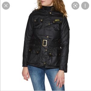 Barbour International VGUC Black motorcycle jacket
